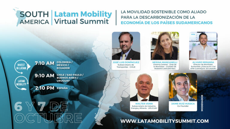 X Cumbre de Latam Mobility: Subsecretario de Transporte de Chile y Subsecretario de Energía de Uruguay trazarán la ruta de descarbonización de Latinoamérica