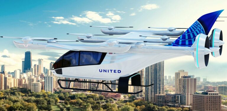 United Airlines invierte 15 millones de dólares en taxis voladores eléctricos
