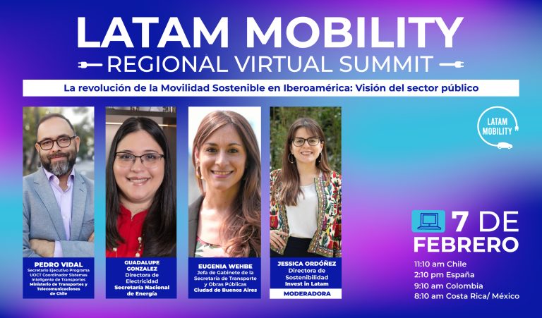 Argentina, Chile y Panamá muestran avances en movilidad sostenible en el «Latam Mobility Regional Virtual Summit»
