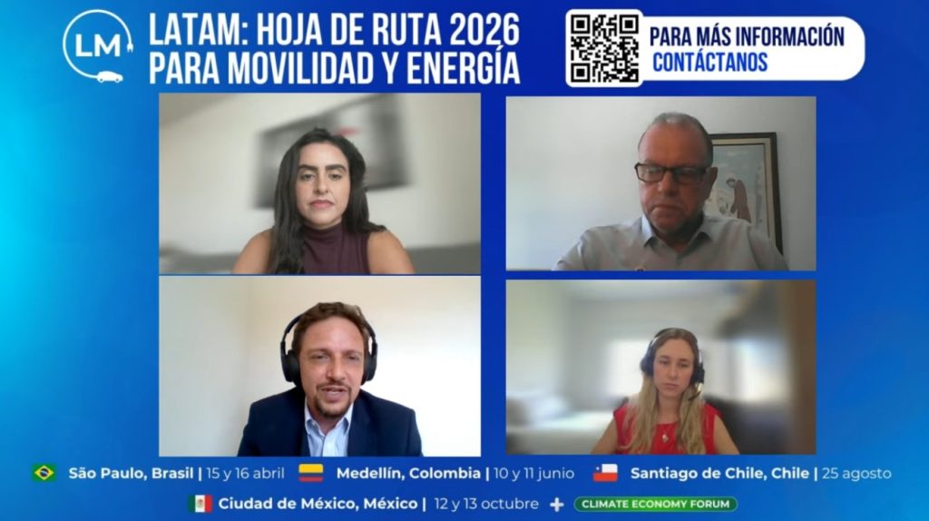Panelistas de Latam Mobility en webinar sobre hoja de ruta de movilidad sostenible en Brasil 2026